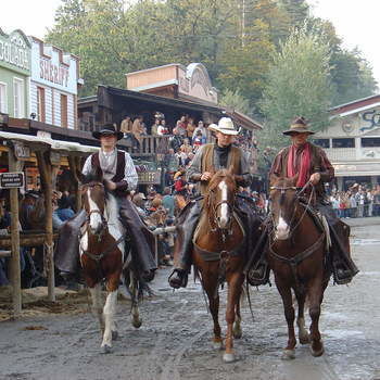Cowboys auf Mainstreet in Pullman City